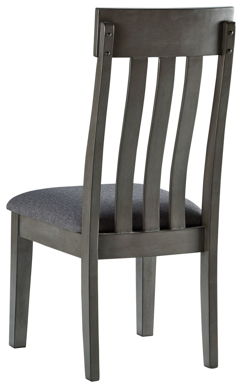 Hallanden - Black / Gray - Dining Uph Side Chair (2/cn)-Washburn's Home Furnishings