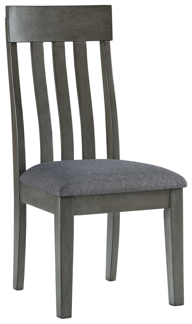 Hallanden - Black / Gray - Dining Uph Side Chair (2/cn)-Washburn's Home Furnishings