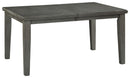 Hallanden - Gray - Rect Drm Butterfly Ext Table-Washburn's Home Furnishings
