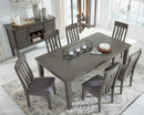Hallanden - Gray - Rect Drm Butterfly Ext Table-Washburn's Home Furnishings