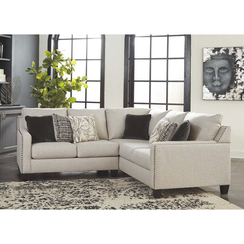 Hallenberg - Fog - Left Arm Facing Loveseat 2 Pc Sectional-Washburn's Home Furnishings