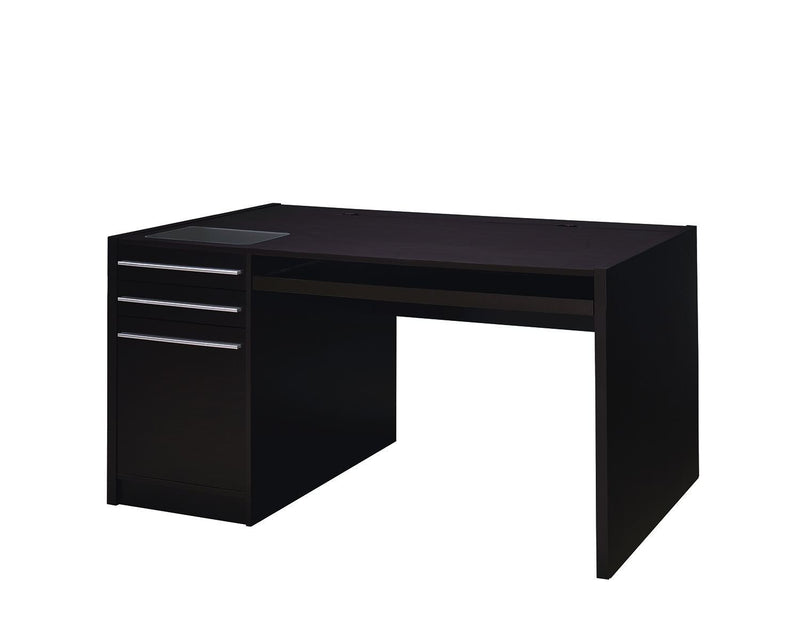 Halston - 3-drawer Connect-it Office Desk - Cappuccino-Washburn's Home Furnishings