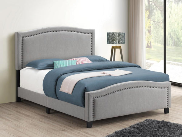 Hamden - Upholstered Bed - Eastern King Bed - Dark Gray-Washburn's Home Furnishings