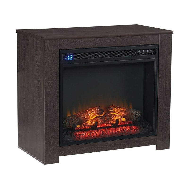Harlinton - Black - Fireplace Mantel w/FRPL Insert-Washburn's Home Furnishings