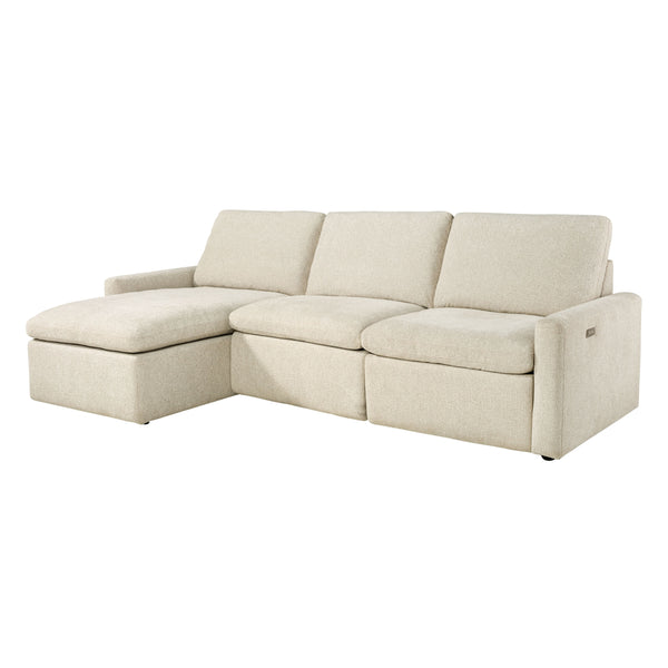 Hartsdale - Linen - Left Arm Facing Reclining Sofa Chaise 3 Pc Sectional-Washburn's Home Furnishings