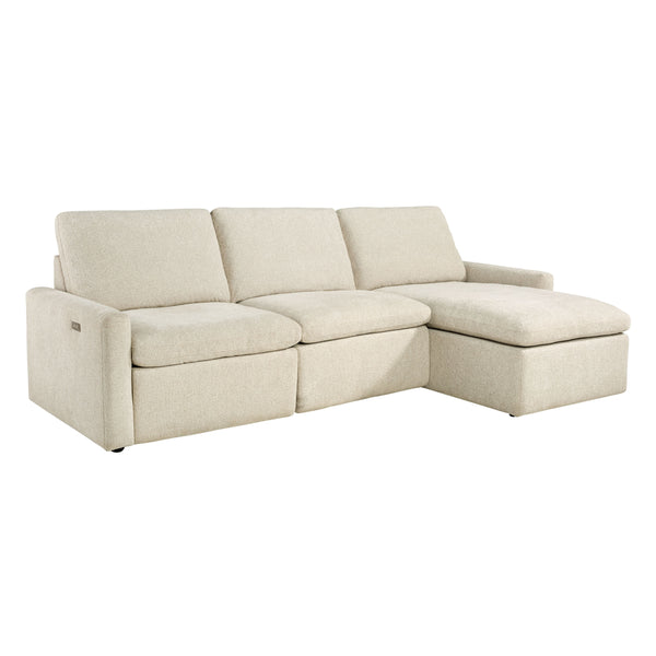 Hartsdale - Linen - Right Arm Facing Reclining Sofa Chaise 3 Pc Sectional-Washburn's Home Furnishings