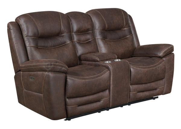 Hemer Motion Collection - Power 2 Loveseat - Chocolate-Washburn's Home Furnishings