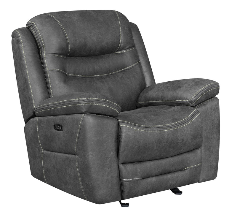 Hemer - Power Recliner - Gray-Washburn's Home Furnishings