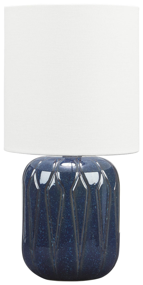 Hengrove - Navy - Ceramic Table Lamp (1/cn)-Washburn's Home Furnishings