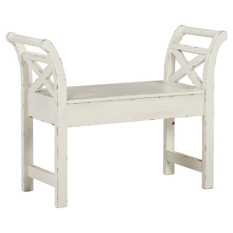 Heron - White - Accent Bench-Washburn's Home Furnishings