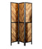 Herringbone - Pattern 3-panel Screen - Light Brown-Washburn's Home Furnishings