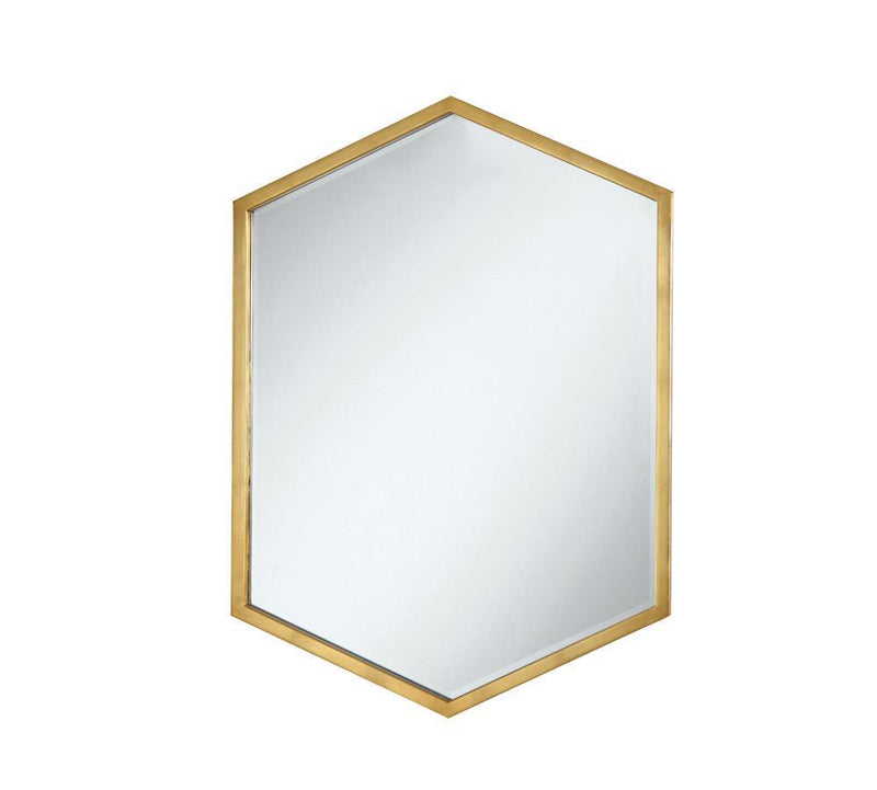 Hexagon - Shaped Wall Mirror - Yellow-Washburn's Home Furnishings