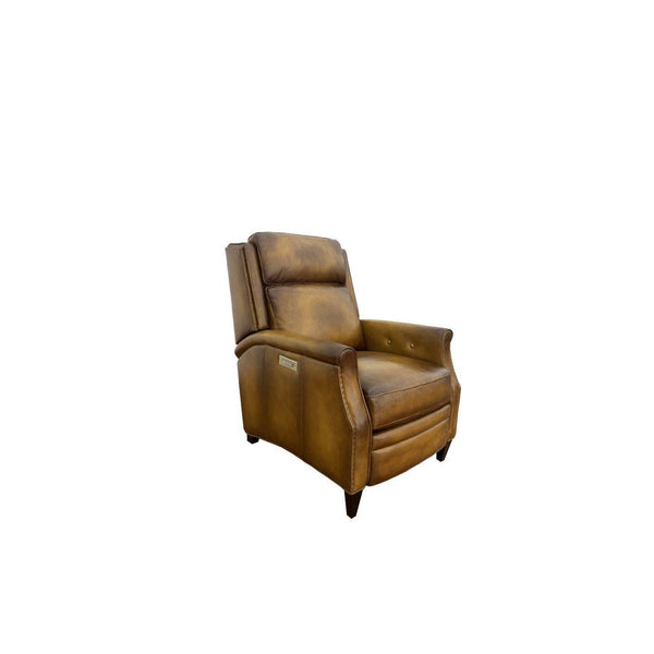 Hi-Rock Lombard Power Leather Pushback Recliner in Liquor-Washburn's Home Furnishings