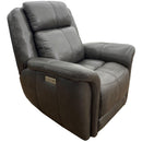 Hi-Rock Monterrey Leather Power Recliner in Iron-Washburn's Home Furnishings