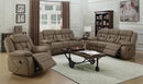 Higgins Motion Collection - Motion Loveseat - Tan-Washburn's Home Furnishings