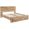Hyanna - Tan - King Panel Bed With Footboard Storage-Washburn's Home Furnishings