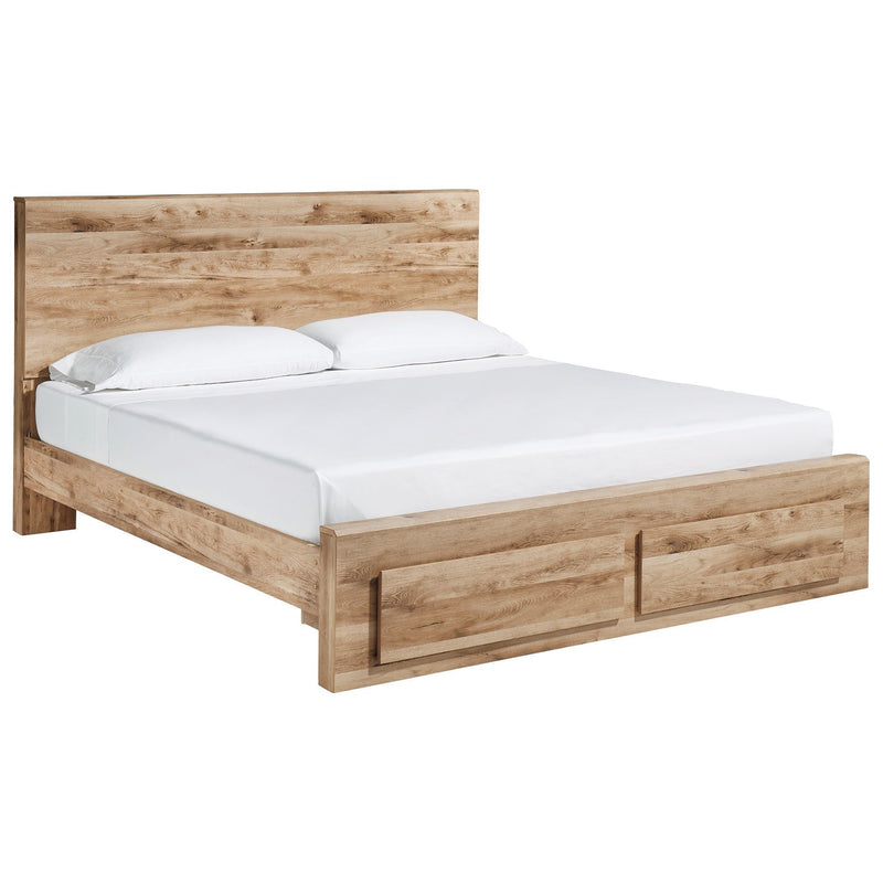 Hyanna - Tan - Queen Panel Bed With Footboard Storage-Washburn's Home Furnishings