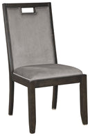 Hyndell - Gray/dark Brown - Dining Uph Side Chair (2/cn)-Washburn's Home Furnishings