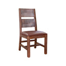 Chair with Solid Wood and Leather Seat-Washburn's Home Furnishings
