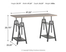 Irene - Light Brown - Adjustable Height Desk-Washburn's Home Furnishings