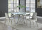Irene - Round Glass Top Dining Table - Pearl Silver-Washburn's Home Furnishings