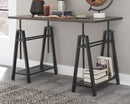 Irene - Warm Brown/black - Adjustable Height Desk-Washburn's Home Furnishings