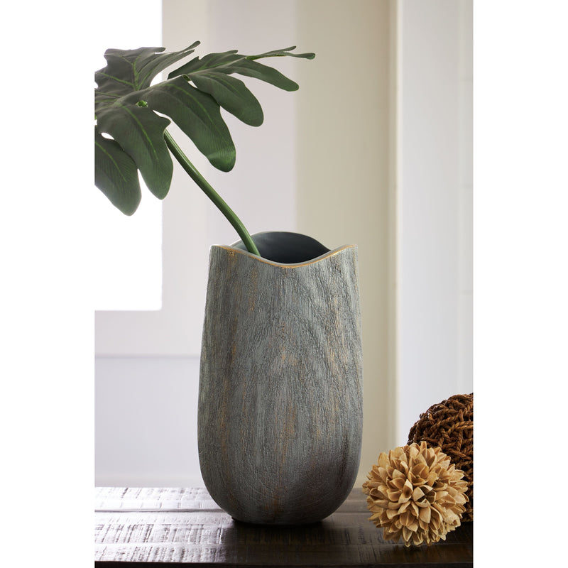 Iverly - Antique Gray - Vase - Small-Washburn's Home Furnishings