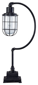 Jae - Antique Black - Metal Desk Lamp (1/cn)-Washburn's Home Furnishings