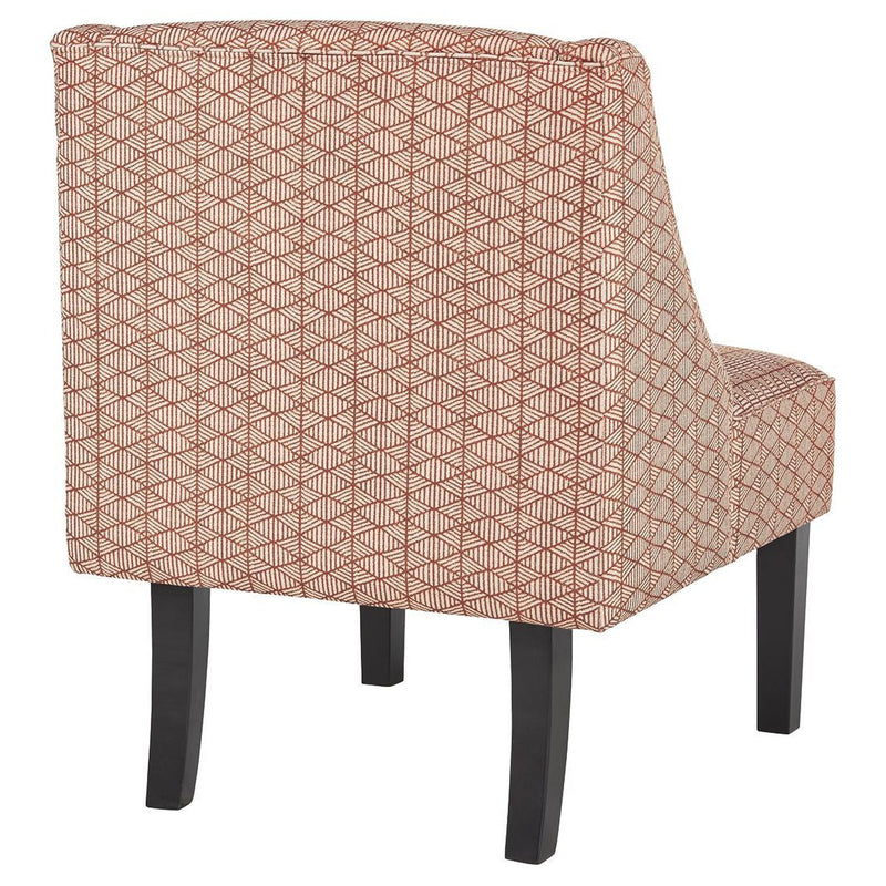 Janesley - Orange/cream - Accent Chair-Washburn's Home Furnishings