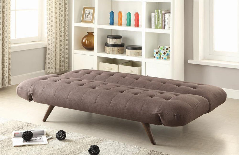 Janet - Tufted Sofa Bed With Adjustable Armrest - Brown-Washburn's Home Furnishings