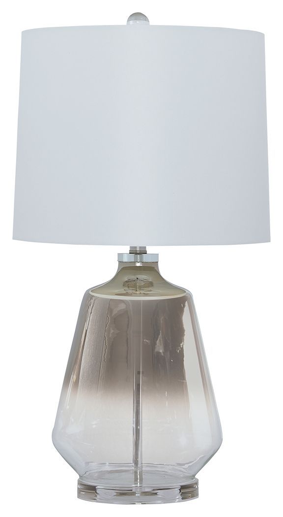 Jaslyn - Pearl Silver Finish - Glass Table Lamp (1/cn)-Washburn's Home Furnishings