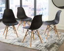 Jaspeni - Black/natural - Dining Chair (set Of 4)-Washburn's Home Furnishings