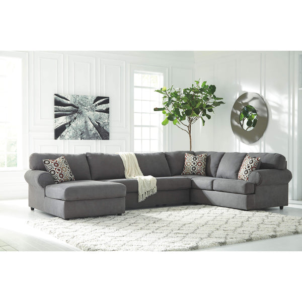 Jayceon - Steel - Left Arm Facing Chaise 3 Pc Sectional-Washburn's Home Furnishings