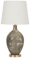 Jemarie - Gray/gold Finish - Glass Table Lamp (1/cn)-Washburn's Home Furnishings