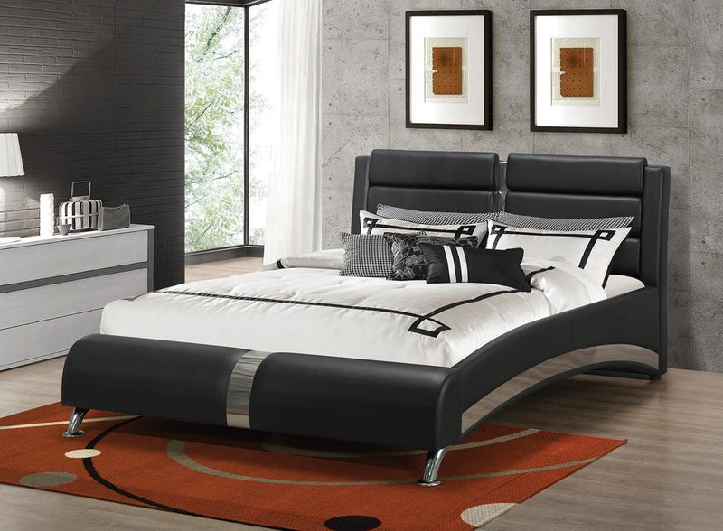 Jeremaine - Upholstered Bed - California King Bed - Black-Washburn's Home Furnishings