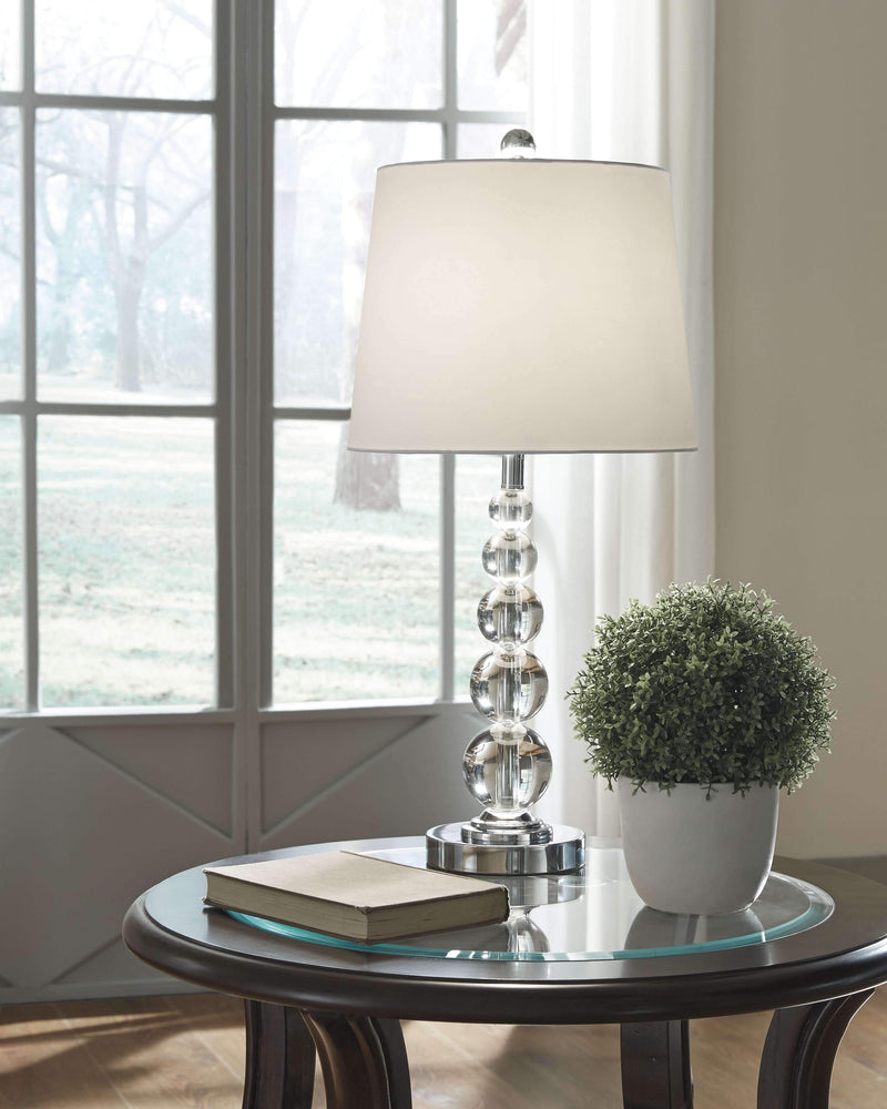 Joaquin - Clear/silver Finish - Crystal Table Lamp (2/cn)-Washburn's Home Furnishings