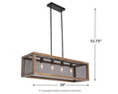 Jodene - Brown/black - Wood Pendant Light (1/cn)-Washburn's Home Furnishings