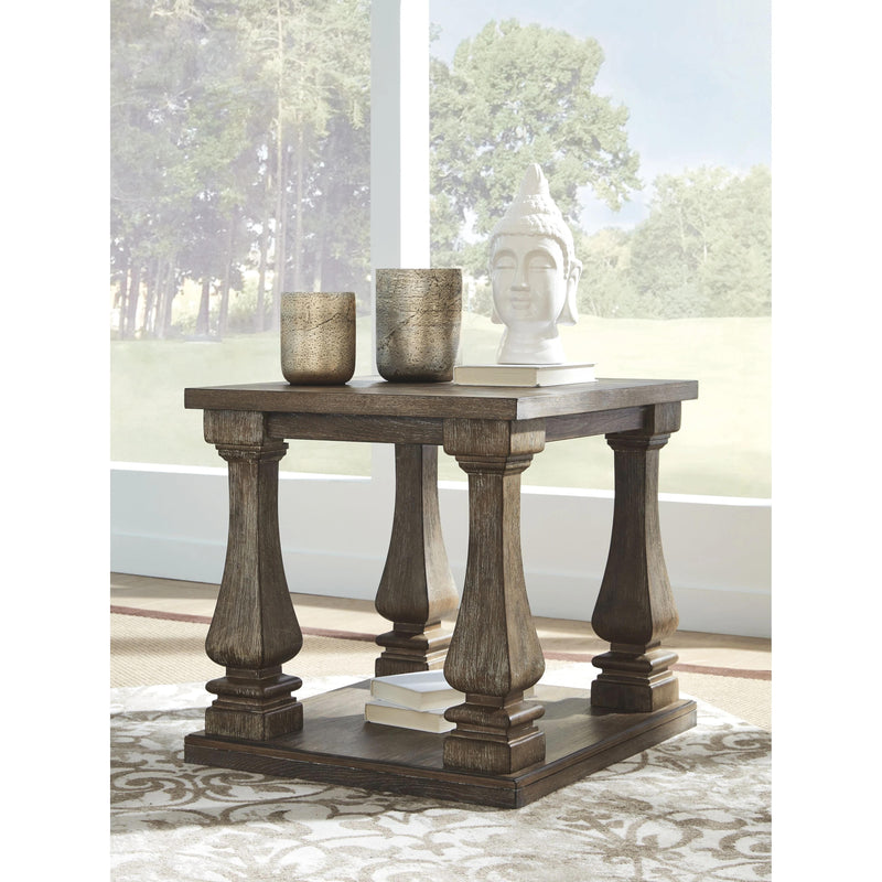 Johnelle - Gray - Rectangular End Table-Washburn's Home Furnishings