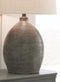 Joyelle - Gray - Terracotta Table Lamp (1/cn)-Washburn's Home Furnishings