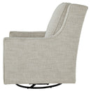 Kambria - Fog - Swivel Glider Accent Chair-Washburn's Home Furnishings
