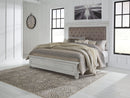 Kanwyn - Whitewash - California King Panel Upholstered Bed-Washburn's Home Furnishings