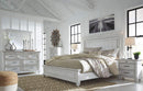 Kanwyn - Whitewash - Queen Panel Bed-Washburn's Home Furnishings