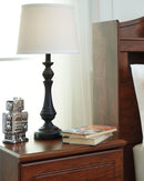 Kian - Black/white - Poly Table Lamp (1/cn)-Washburn's Home Furnishings