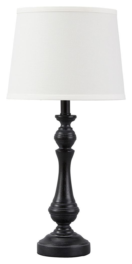 Kian - Black/white - Poly Table Lamp (1/cn)-Washburn's Home Furnishings