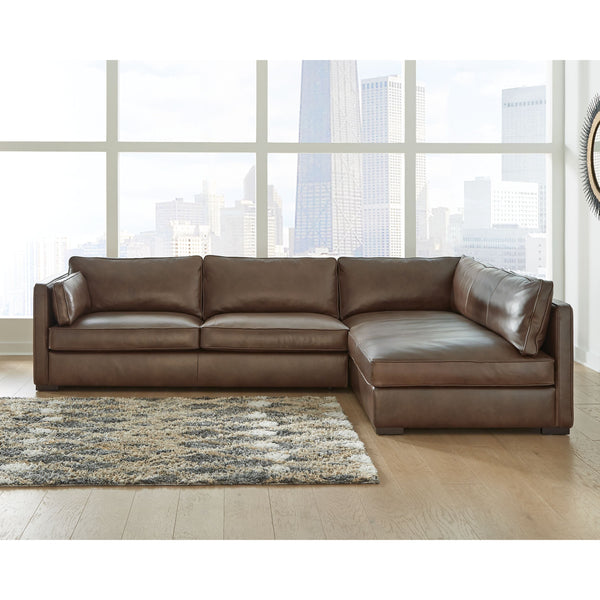 Kiessel - Chocolate - Left Arm Facing Sofa 2 Pc Sectional-Washburn's Home Furnishings
