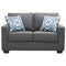 Kiessel - Steel - Loveseat-Washburn's Home Furnishings