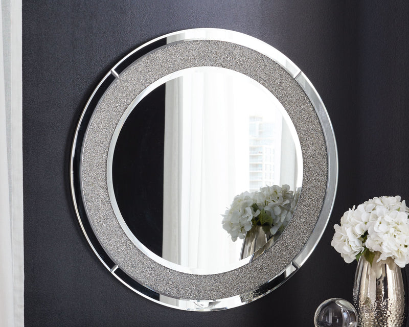 Kingsleigh - Metallic - Accent Mirror - Round-Washburn's Home Furnishings