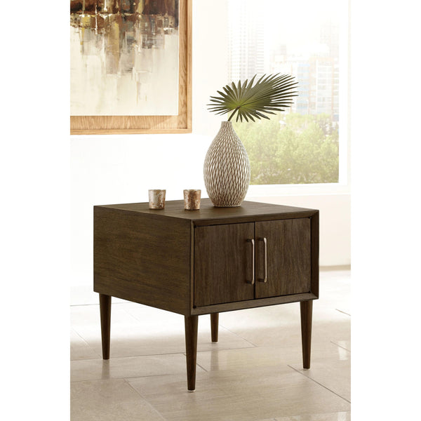 Kisper - Dark Brown - Square End Table-Washburn's Home Furnishings