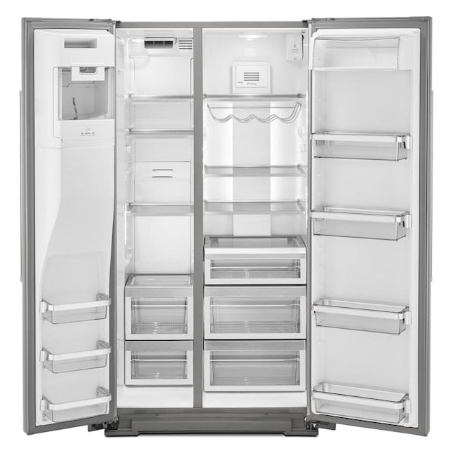 Kitchen Aid 19.9 cu ft Counter Depth Side X Side Refrigerator in Stainless w/ PrintShield Finish-Washburn's Home Furnishings