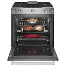 30-Inch 5-Burner Dual Fuel Convection Slide-In Range with Baking Drawer-Washburn's Home Furnishings